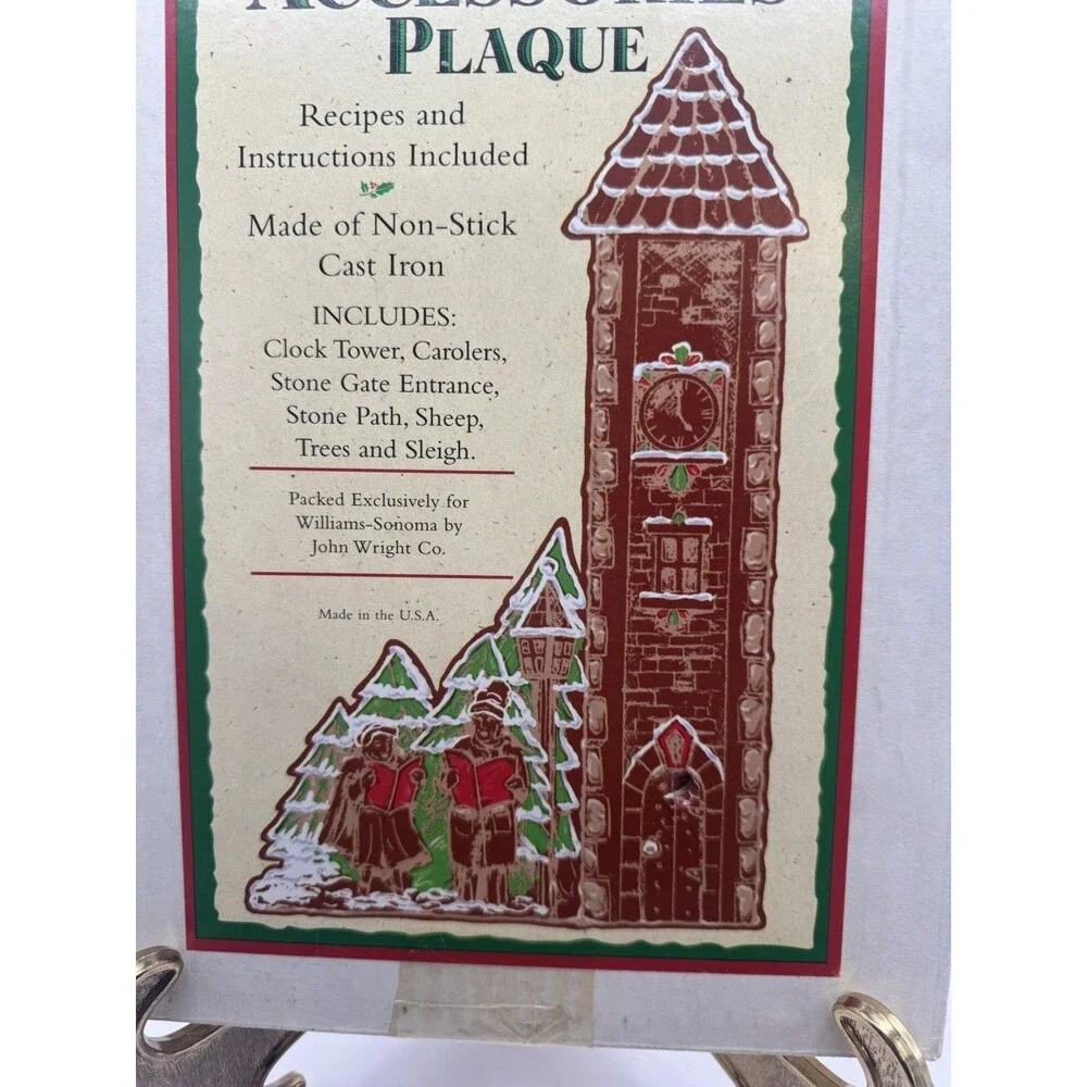 John Wright Gingerbread Accessories Clock Tower Cast Iron Mold Christmas